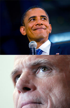 Barack Obama and John McCain.
