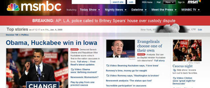 MSNBC.com screen shot MSNBC.com screen shot