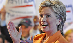 Photograph of Hillary Clinton here and on Slate's home page by Stan Honda/AFP/Getty Images.