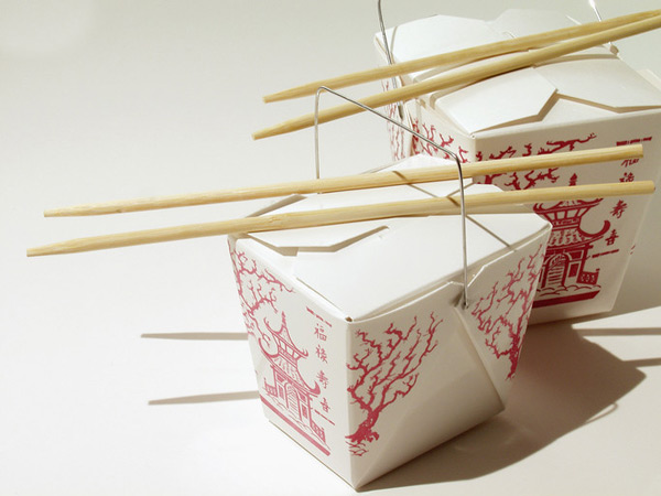 Takeout containers.