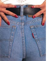Photograph of jeans by John Foxx/Stockbyte.