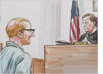 Courtroom sketch of Clark Rockefeller by Art Lien/Getty Images.