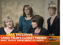 Screenshot of "Palin's Pals" from ABCnews.com.