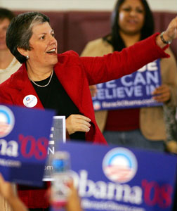 Photograph of Janet Napolitano by Ethan Miller/Getty Images.