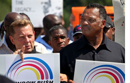 Photo of Father Michael Pfleger and the Rev. Jesse Jackson by Scott Olson/Getty Images.
