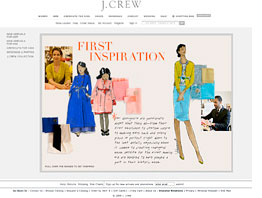 J.Crew screengrab of homepage Jan 22, 2009.