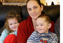 Photo of Lisa Pagan and her children by Chuck Burton/AP Photo.