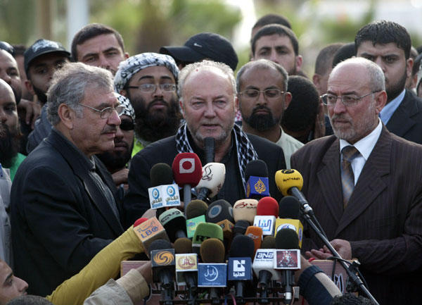 George Galloway speaks in Gaza.