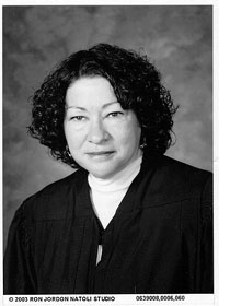 Photo of Sonia Sotomayor by Ron Jordan Natoli Photo Studio.