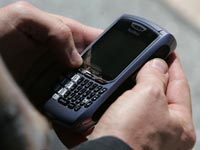 Photograph of a BlackBerry by Justin Sullivan/Getty Images.