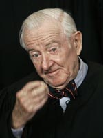 Photograph of Justice John Paul Stevens by Paul J. Richards/AFP/Getty Images.
