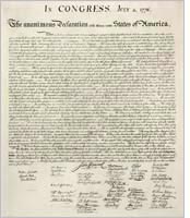 United States Declaration of Independence. Click image to expand.