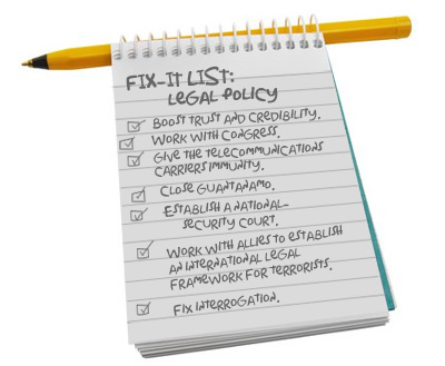 Fix-it List: Legal Policy.