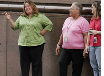 Workers on a smoking break