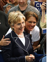 Hillary Clinton with her supporters. Click image to expand.