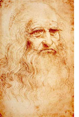 Self-portrait of Leonardo da Vinci.
