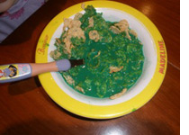 Photo of green milk by Gretchen Rubin.