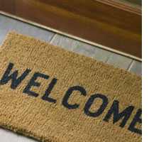 Welcome mat.