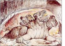 A myth as imaginery as Cerberus. By William Blake.