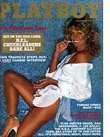 Photograph of Playboy cover with Farrah Fawcett by Getty Images.