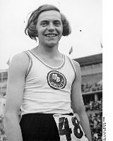 Photograph of Hermann "Dora" Ratjen courtesy of Deutsches Bundesarchiv (German Federal Archive) via Wikimedia Commons. 