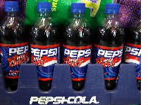 Photograph of Pepsi bottles courtesy Justin Sullivan/Getty Images.