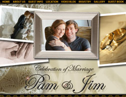 Jim and Pam's wedding Web site, from The Office.