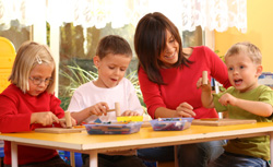 Preschoolers in school. Click image to expand.