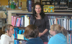 Michelle Bachmann at Big Lake Middle School.
