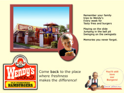 The fake Wendy’s ad used by Loftus, 2006. Click image to expand.