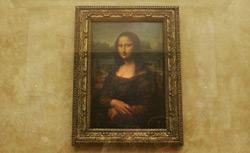 The famous Leonardo Da Vinci painting ' The Mona Lisa.' Click image to expand.