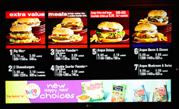 McDonald's menu. Click image to expand.