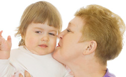 Child and her grandmother.