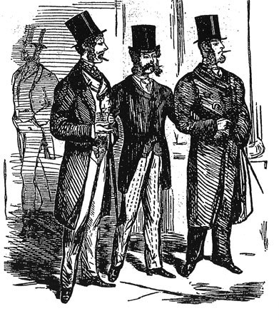 Young gentlemen chewing toothpicks in public.