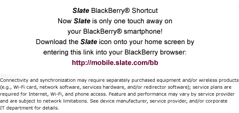 Slate Blackberry Shortcut