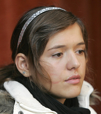 Arigona Zogaj, a 15-year-old Kosovo girl who went into hiding to avoid deportation from Austria.