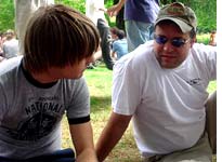 Brian and Chris at the picnic lunch