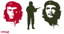 A political appropriation of the Apes by Russian-born designer Russ Karablin
