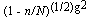(1 - n/N)^(1/2)g^2