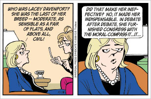 TODAY'S DOONESBURY: The lady burnishes.
