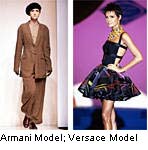 Armani model; Versace model