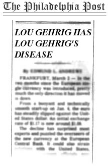 Lou Gehrig Has Lou Gehrig's Disease