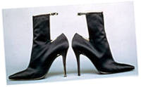 Stiletto boots with cutout backs by Versus (Gianni Versace, 1998)