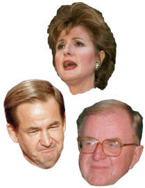 Pat Buchanan, Arianna Huffington, and John McLaughlin