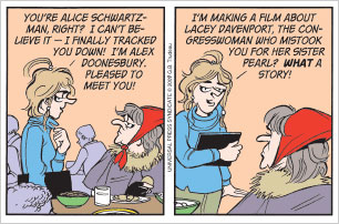 TODAY'S DOONESBURY: Last thing's first.