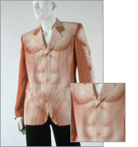 Man's Jacket with washboard stomach detail