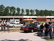 Police at Heritage High School in suburban Atlanta