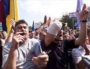 Serbs coming out against Milosevic