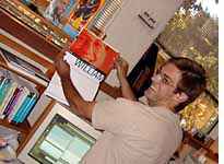 Aleks Totic shows off the calendar that Microsoft accidentally sent him