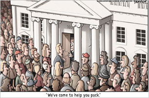TODAY'S CARTOONS: Cartoonists' take on George W. Bush.